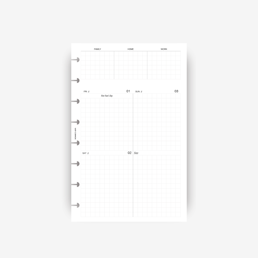 2027 Weekly Planner Insert | Compact