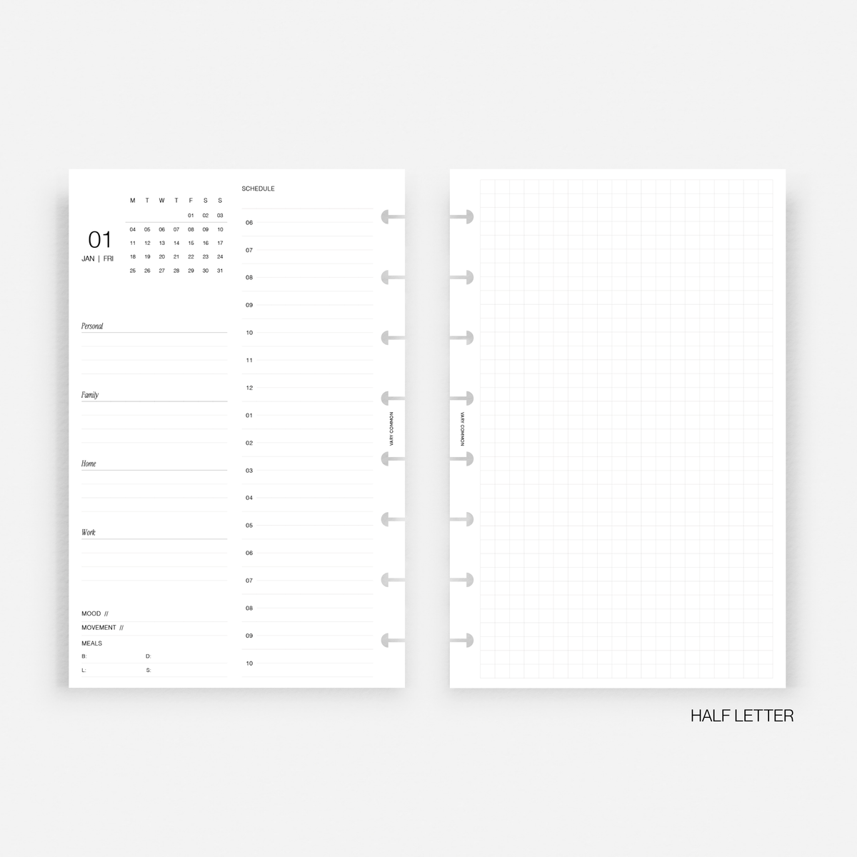 2027 Daily Planner Insert | Deluxe