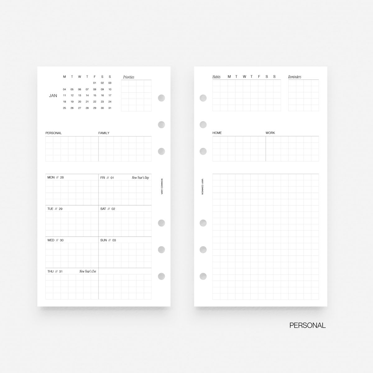 2027 Weekly Planner Insert | Deluxe