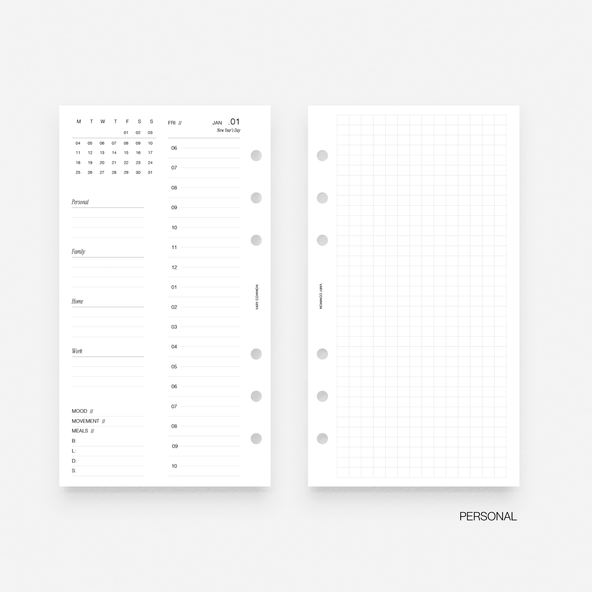 2027 Daily Planner Insert | Deluxe