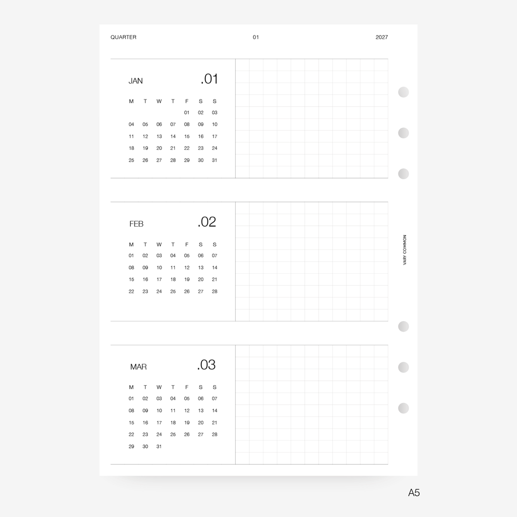 2027 Yearly Planner Insert | Classic