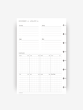 Undated Weekly Planner Insert // Deluxe