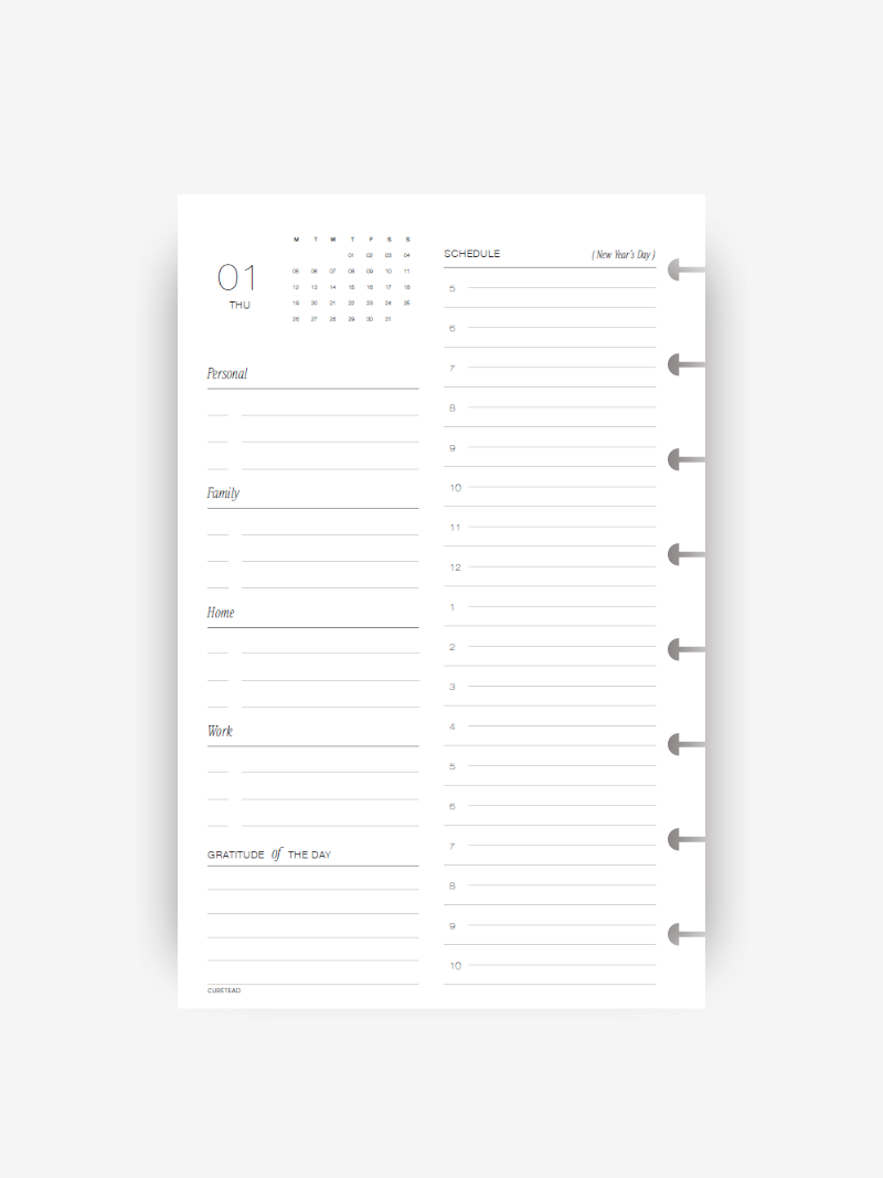 2026 Daily Planner Inserts  |  Deluxe