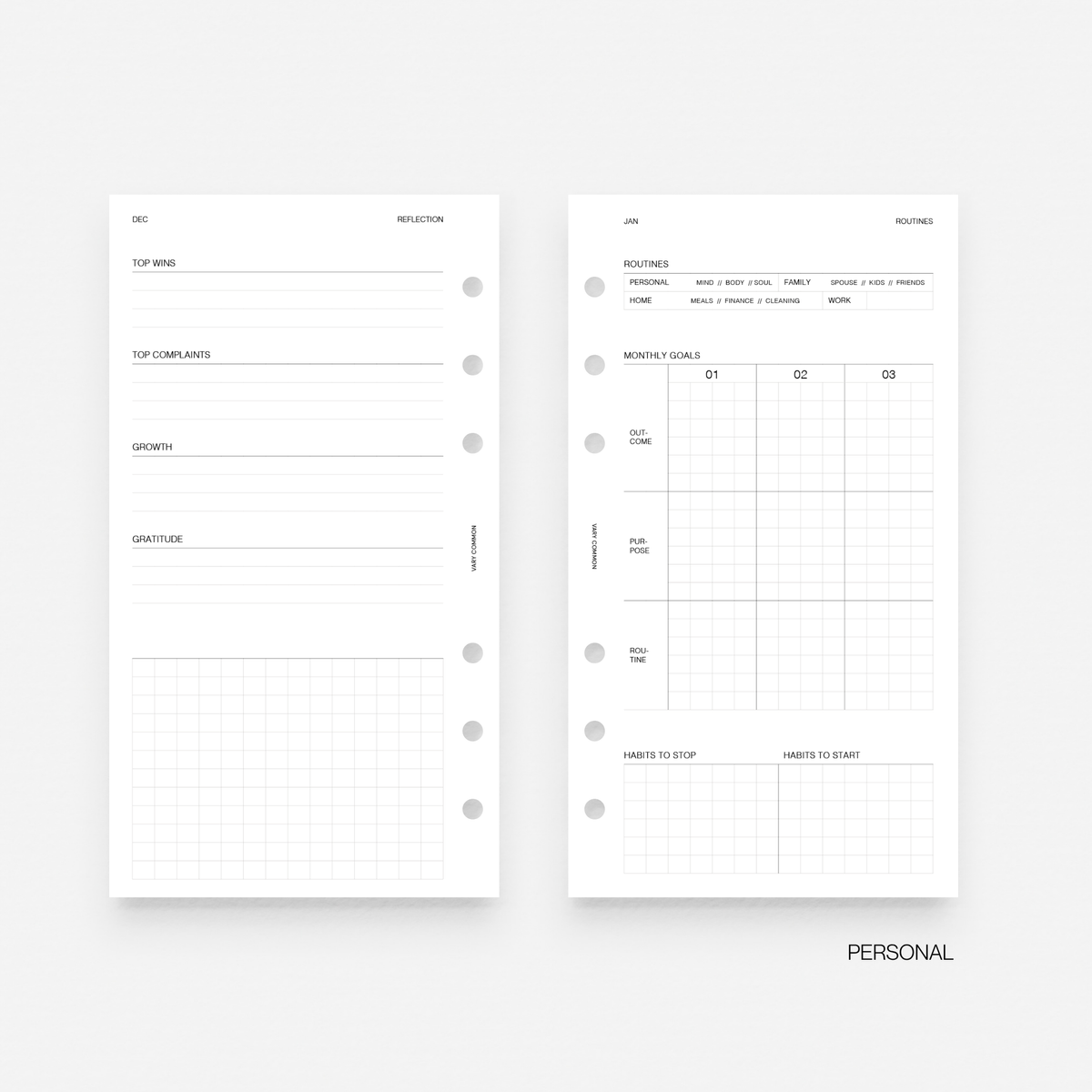 2027 Monthly Planner Insert | Deluxe