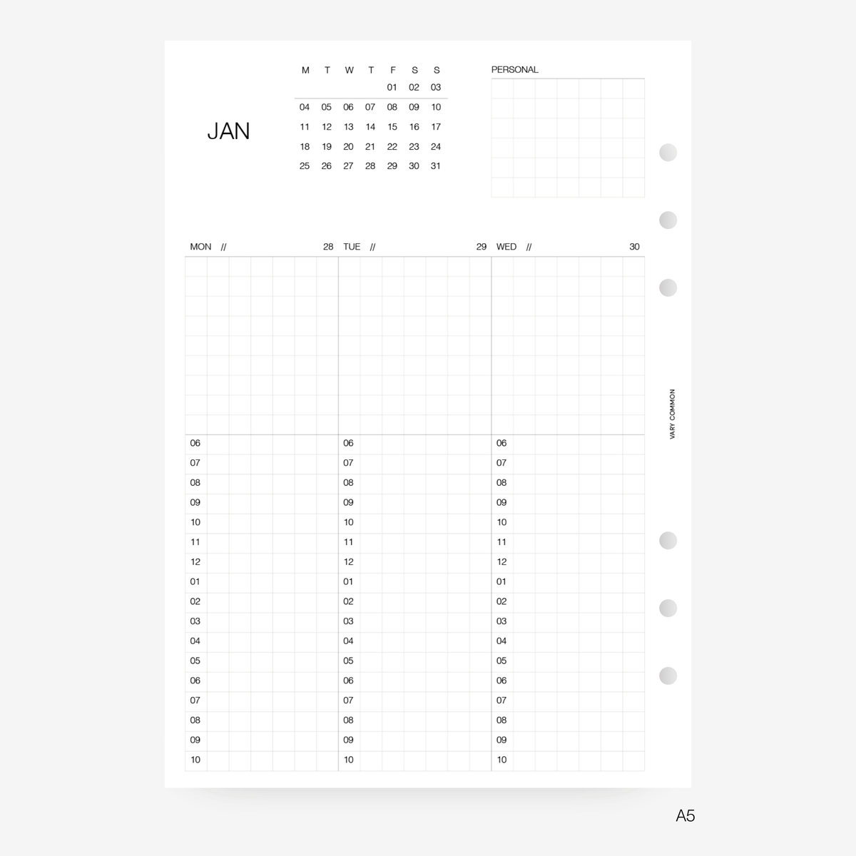 2027 Weekly Planner Insert | Classic