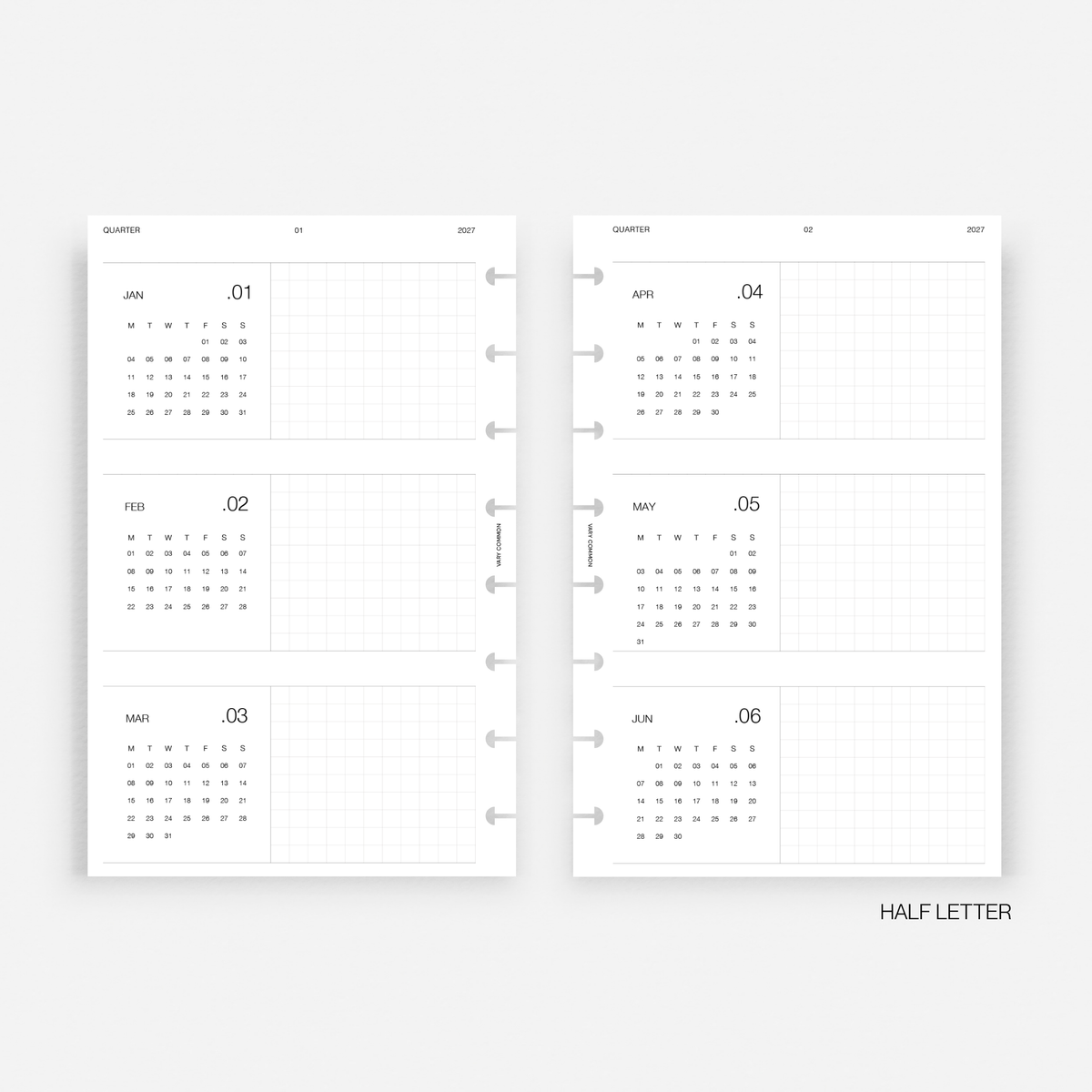 2027 Yearly Planner Insert | Classic