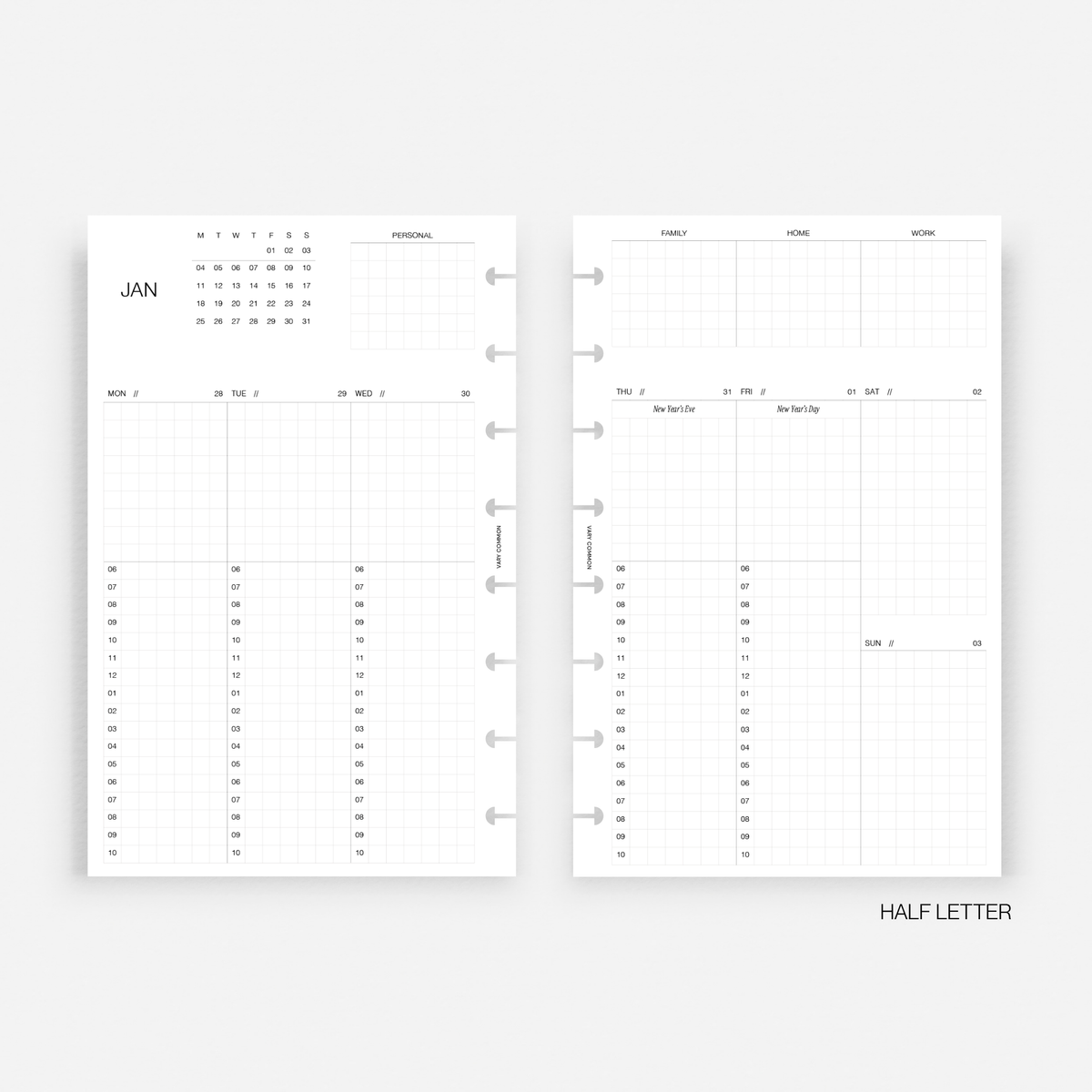 2027 Weekly Planner Insert | Classic
