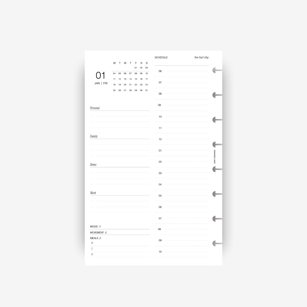 2027 Daily Planner Insert | Deluxe