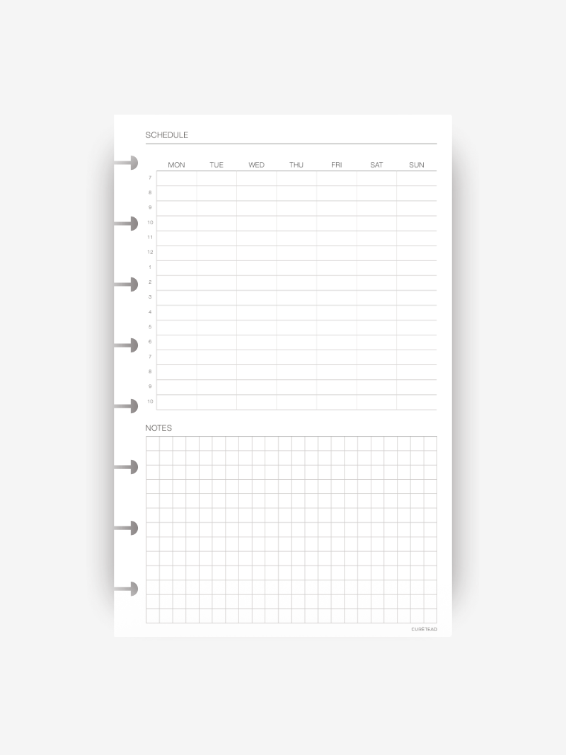 Undated Weekly Planner Insert // Deluxe