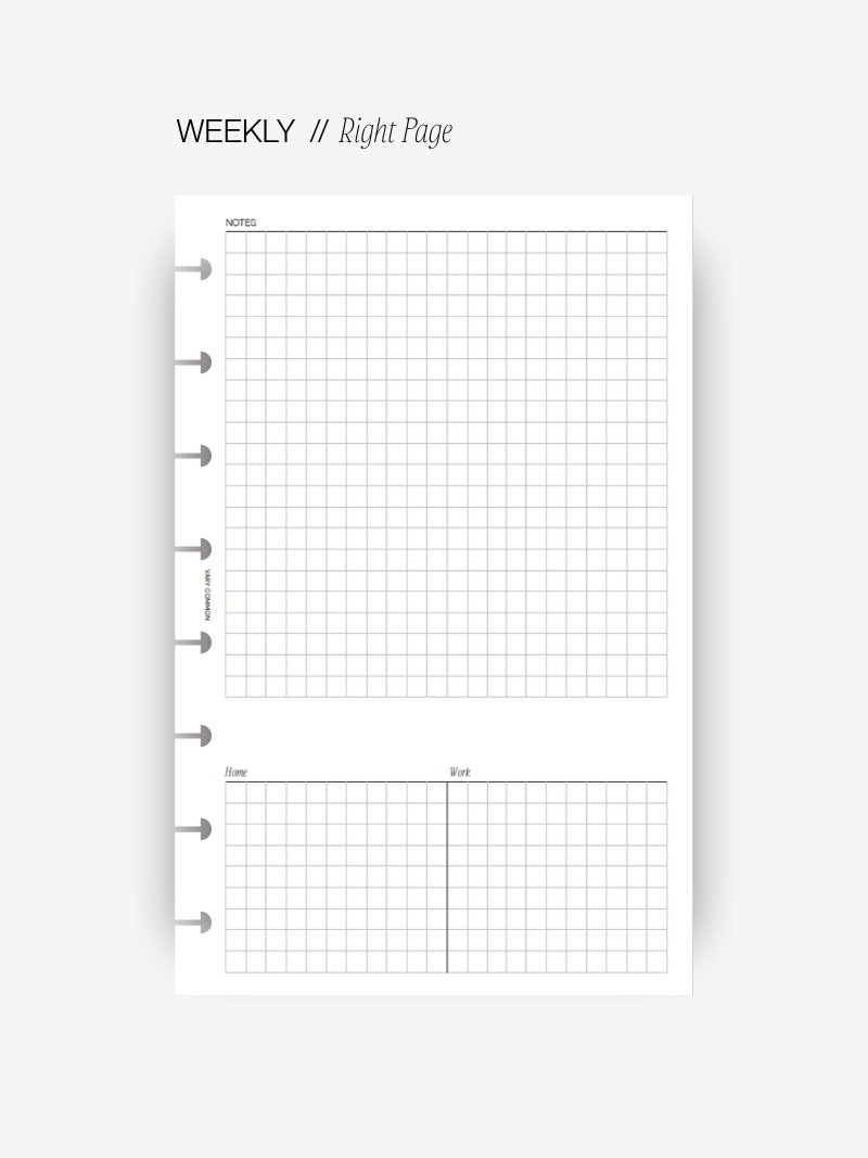Undated Weekly Planner Insert // Deluxe