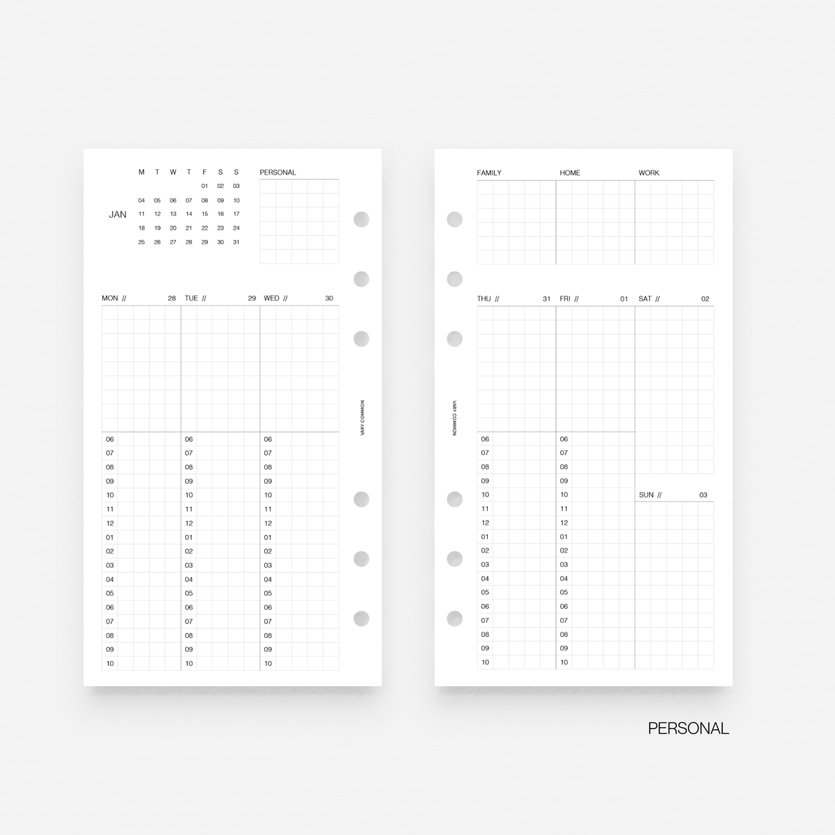 2027 Weekly Planner Insert | Classic