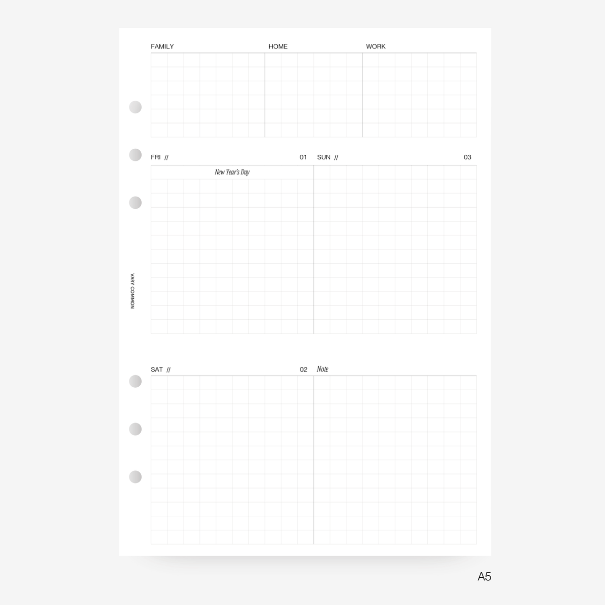 2027 Weekly Planner Insert | Compact