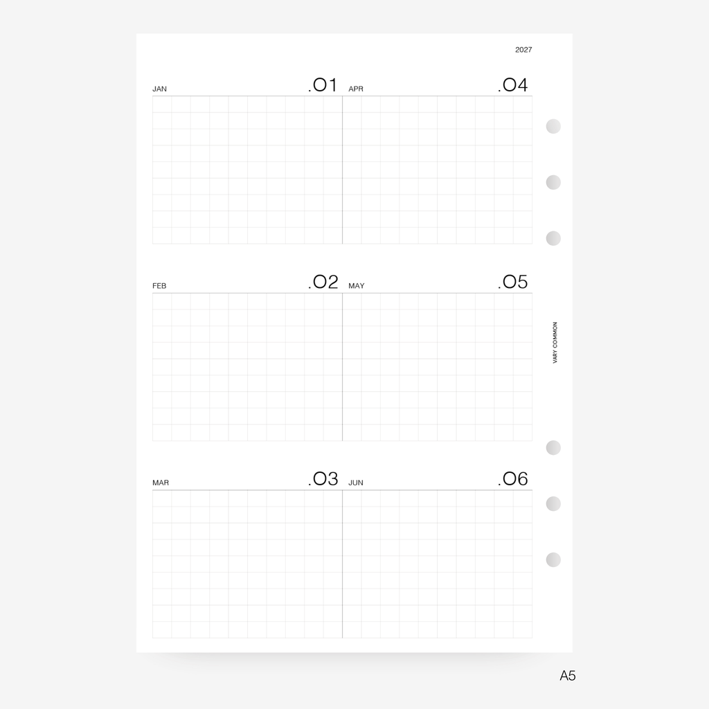 2027 Yearly Planner Insert | Compact