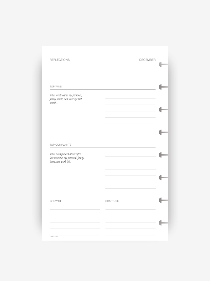 2026 Monthly Planner Insert // Deluxe