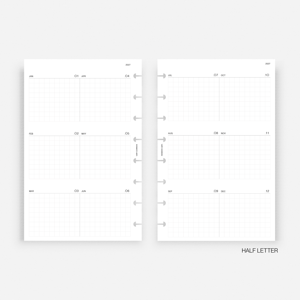2027 Yearly Planner Insert | Compact