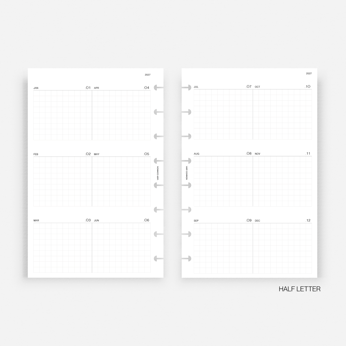 2027 Yearly Planner Insert | Compact