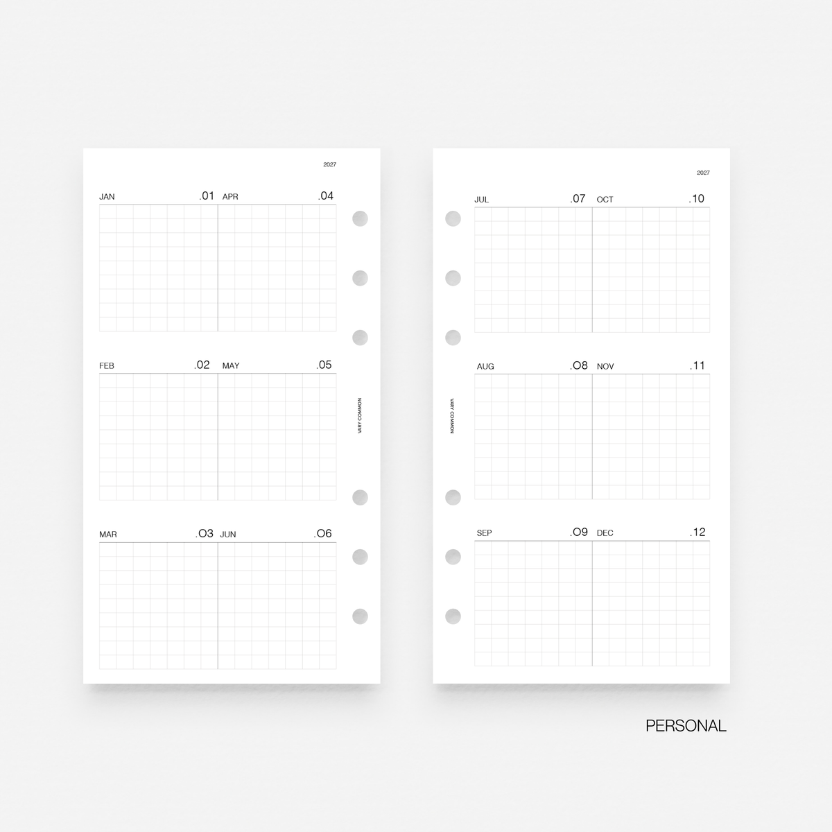 2027 Yearly Planner Insert | Compact