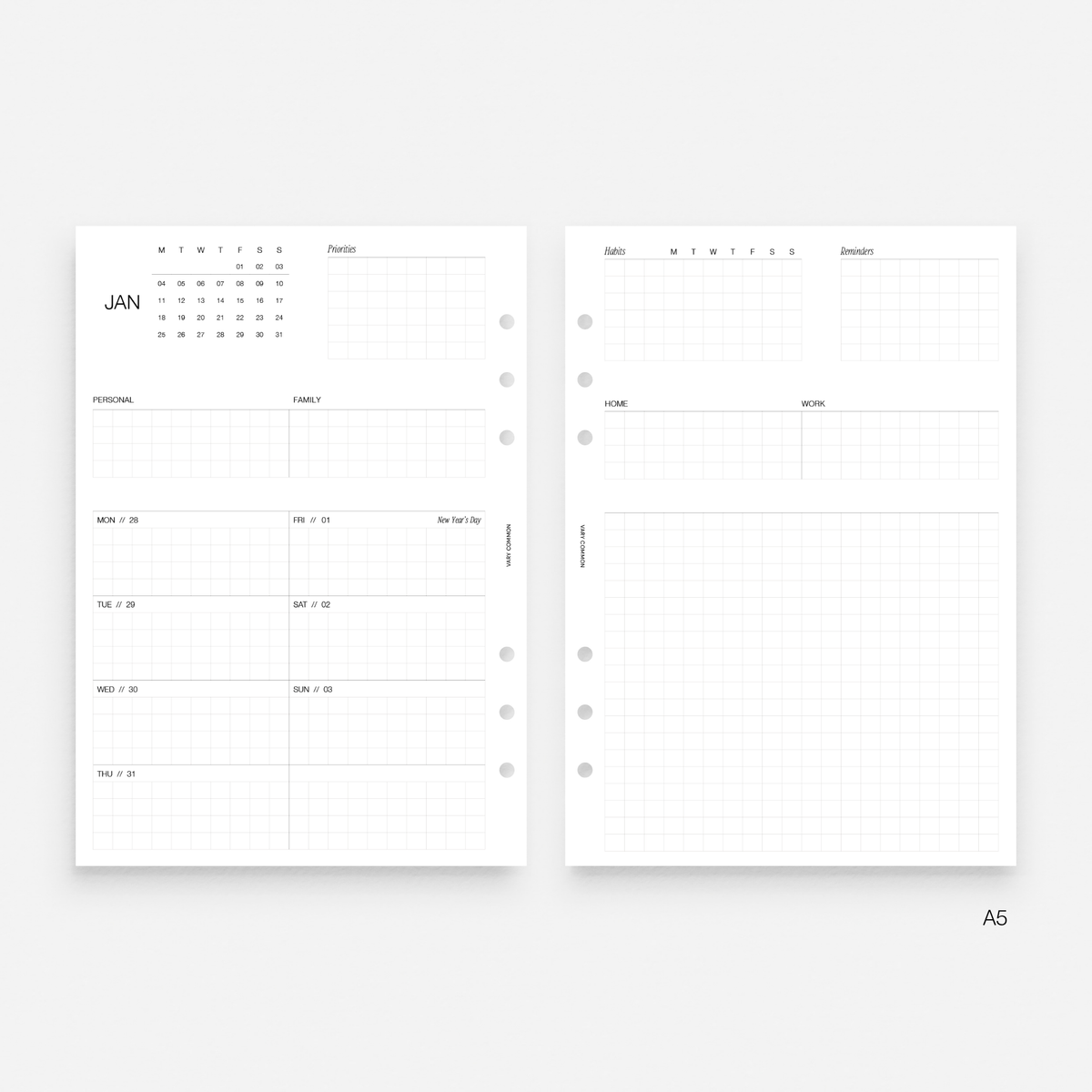 2027 Weekly Planner Insert | Deluxe