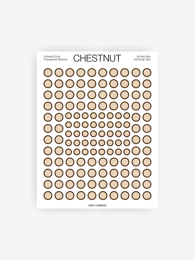 Outlined Circle Transparent Stickers