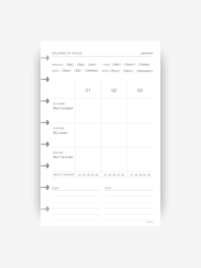 2026 Monthly Planner Insert // Deluxe