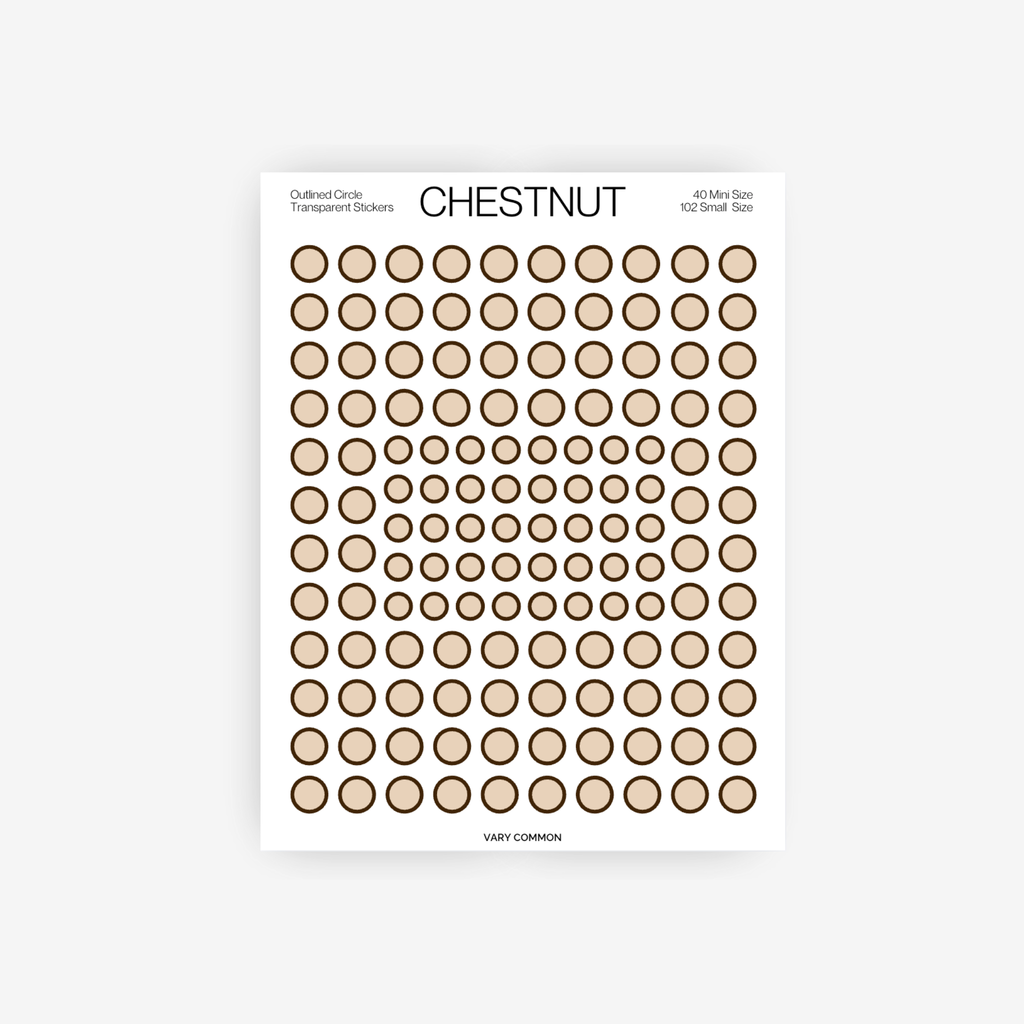 Outlined Circle Transparent Stickers