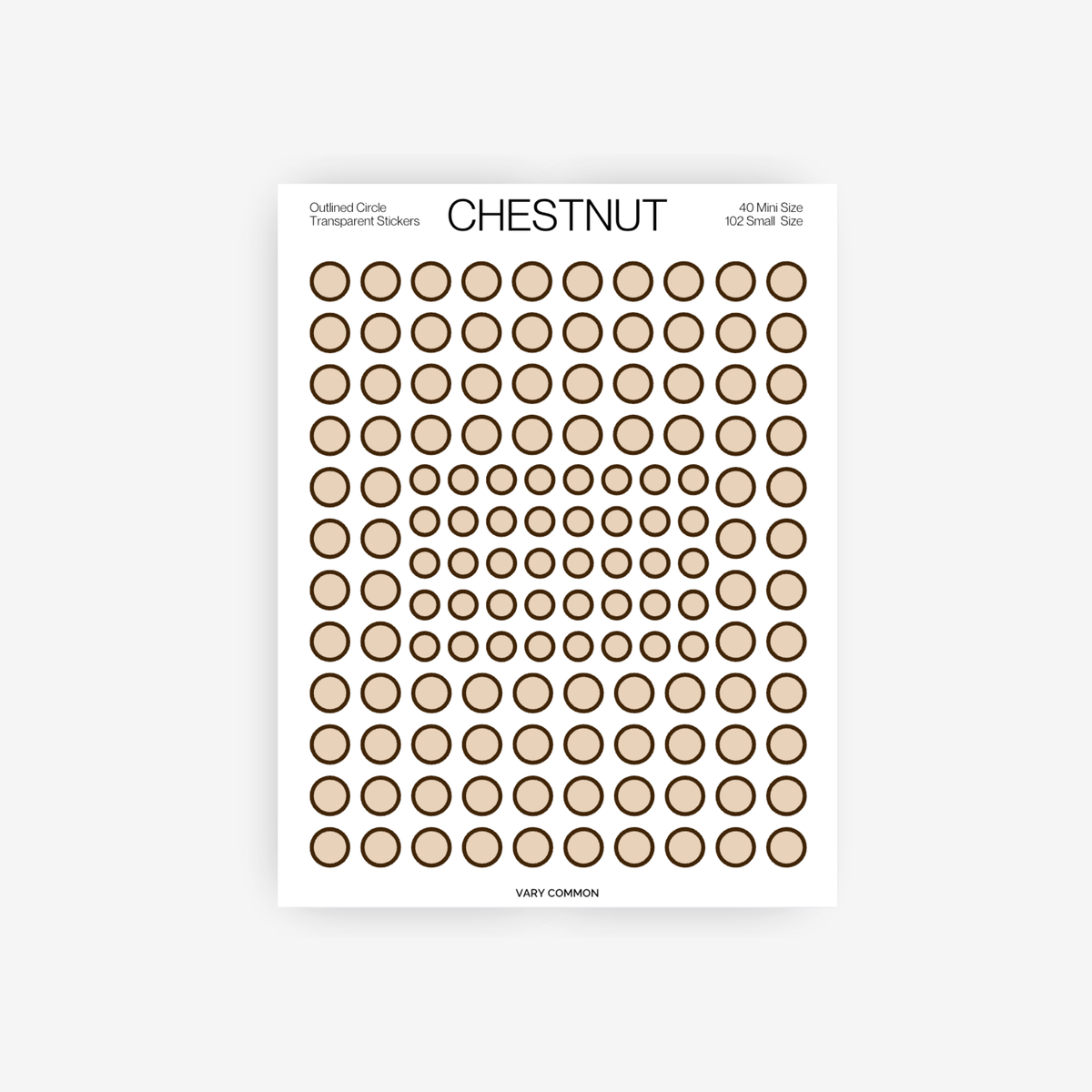 Outlined Circle Transparent Stickers