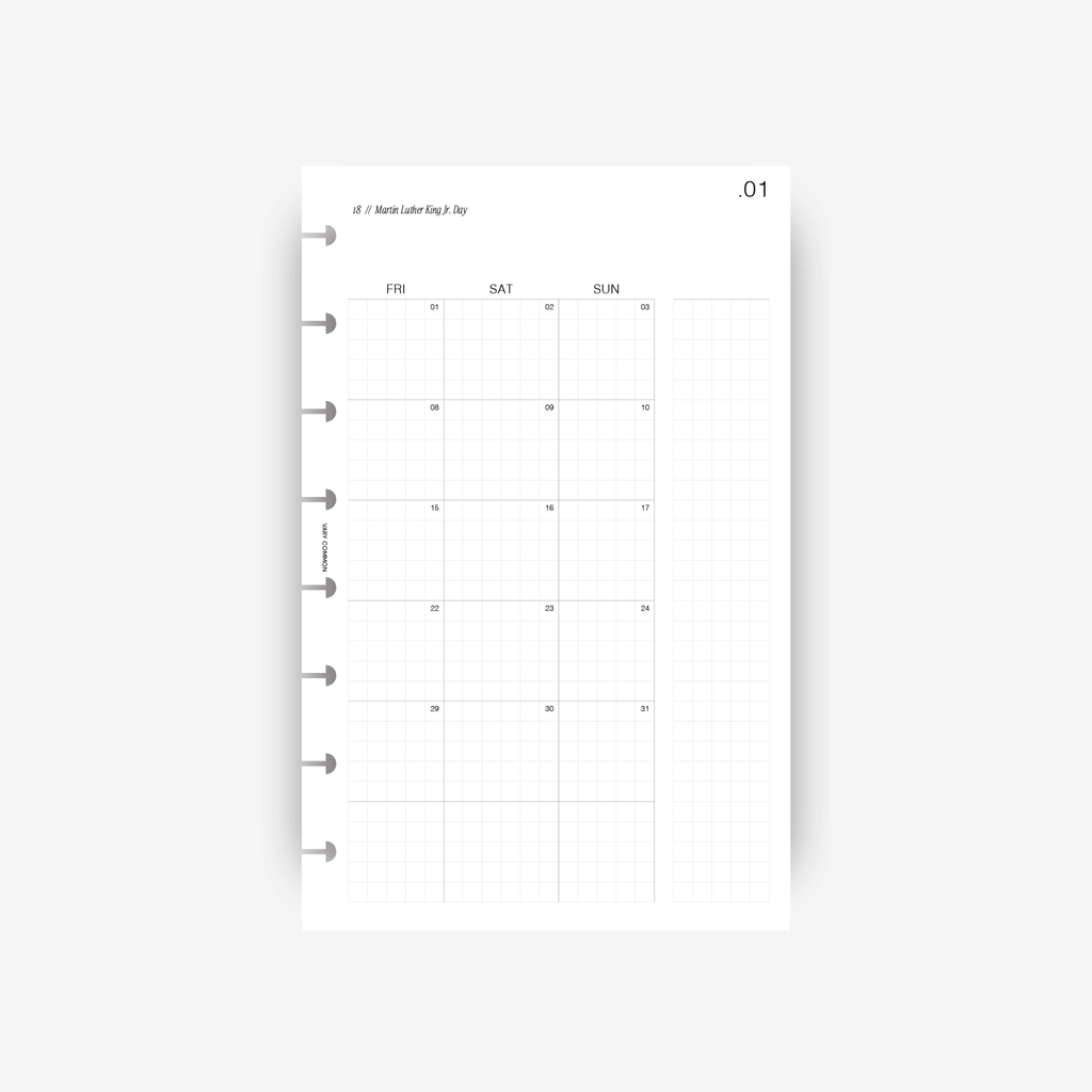 2027 Monthly Planner Insert | Deluxe