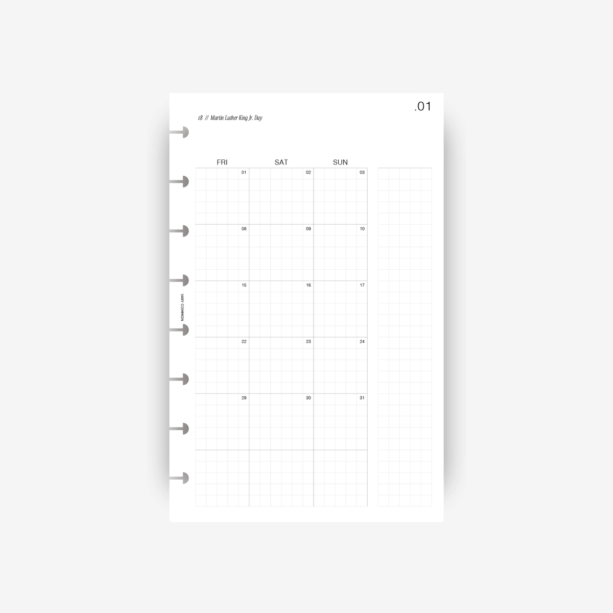 2027 Monthly Planner Insert | Deluxe