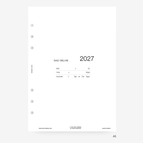 2027 Daily Planner Insert | Deluxe
