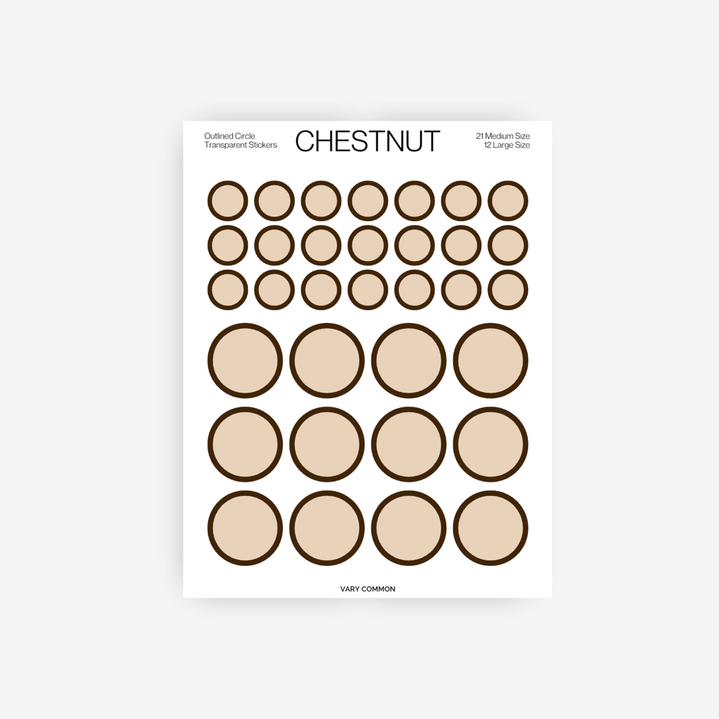 Outlined Circle Transparent Stickers