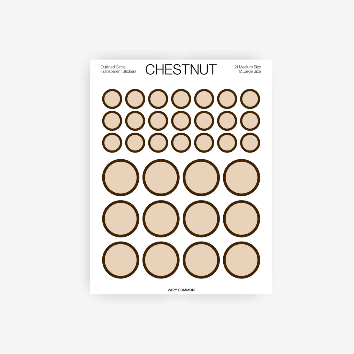 Outlined Circle Transparent Stickers
