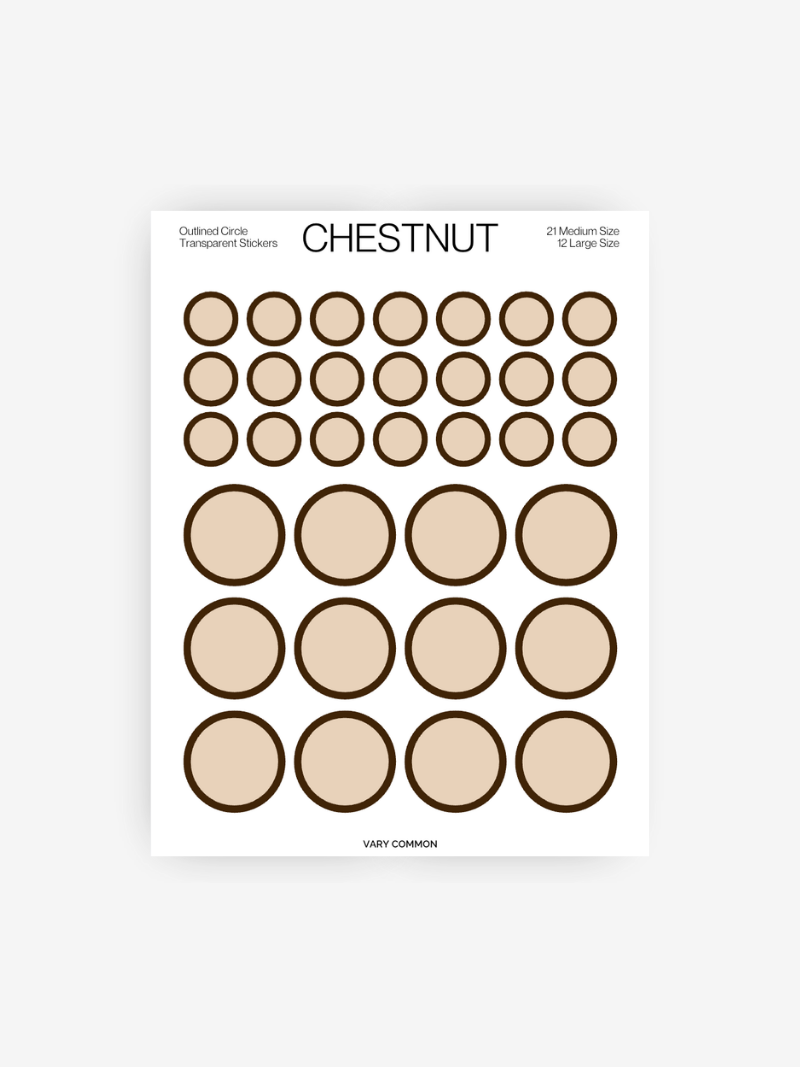 Outlined Circle Transparent Stickers