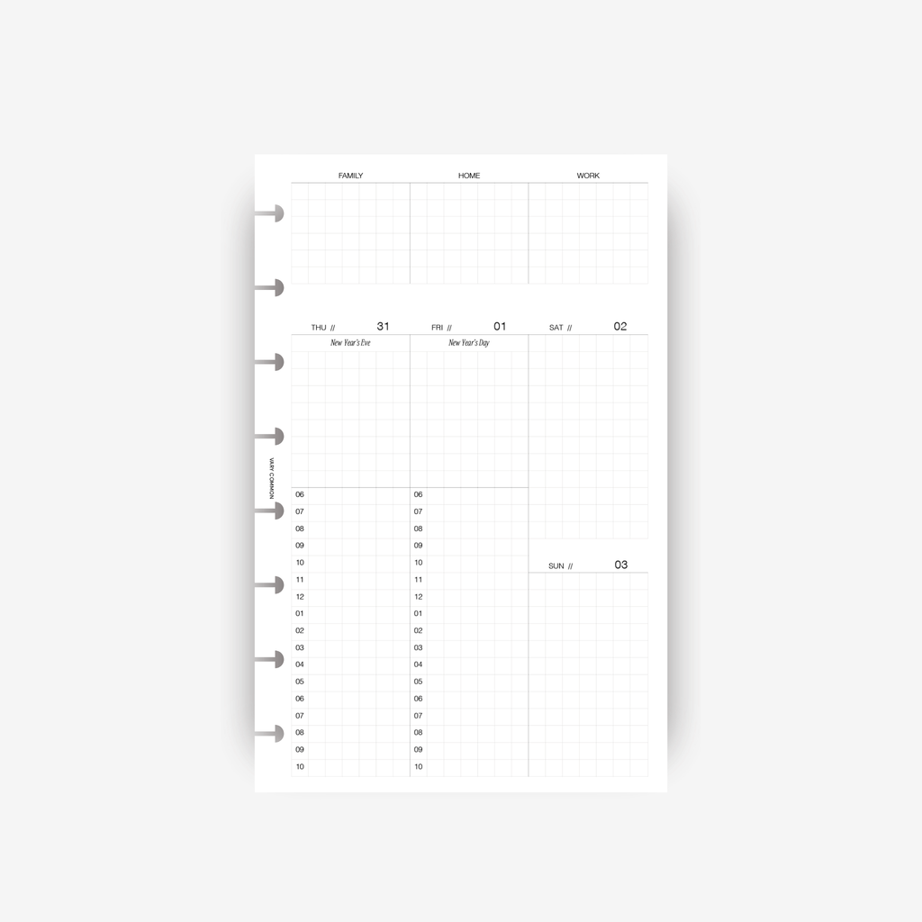 2027 Weekly Planner Insert | Classic