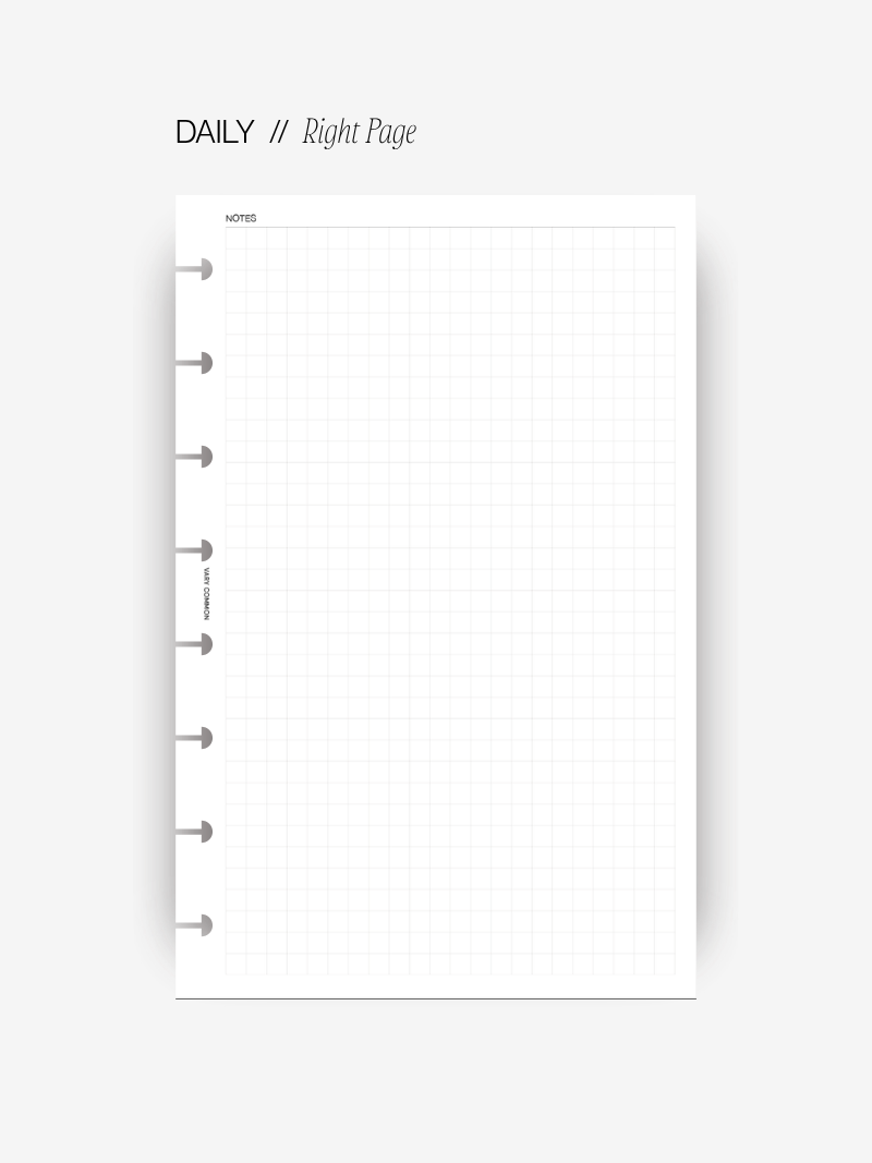 Undated Daily Planner Insert // Deluxe