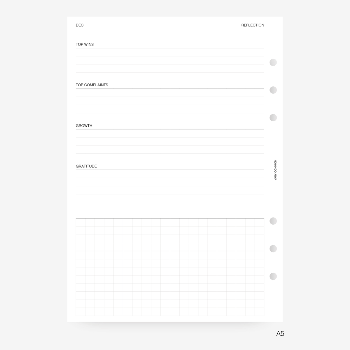 2027 Monthly Planner Insert | Deluxe